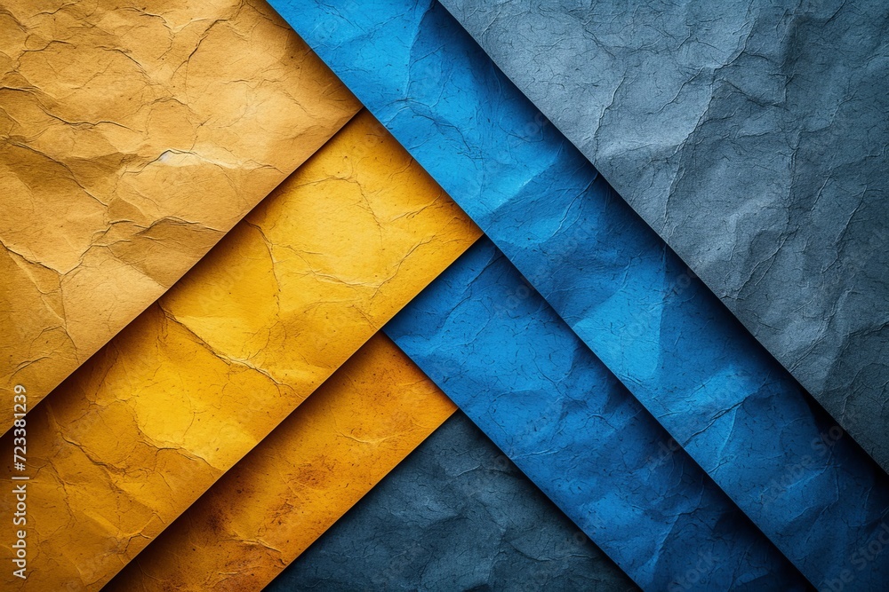 Poster vibrant electric blue lines intertwine in an abstract pattern, evoking a sense of colorfulness and f