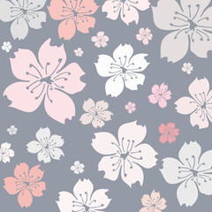 Spring cherry blossom flowers pattern wallpaper