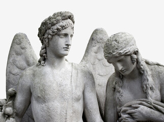 Angel Gabriel and Virgin Mary. Biblical scene of the Annunciation	
