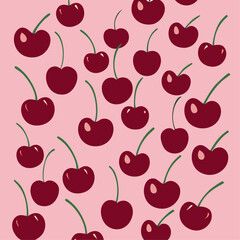 seamless pattern with cherries