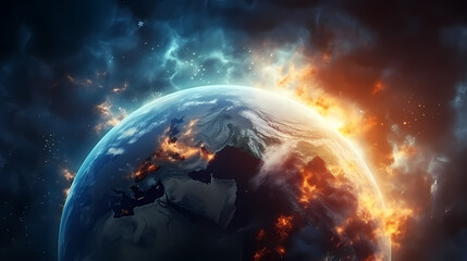 Fototapeta premium Admire our beautiful Earth from the vastness of space