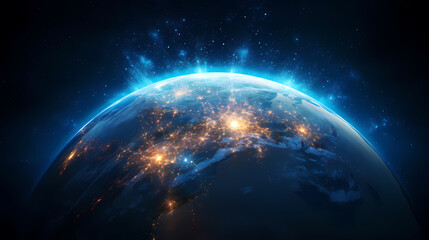 Obraz premium Admire our beautiful Earth from the vastness of space