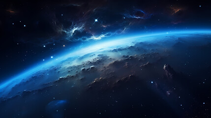 Fototapeta premium Admire our beautiful Earth from the vastness of space
