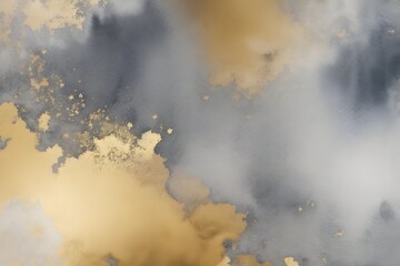 Abstract watercolor background texture with gold.