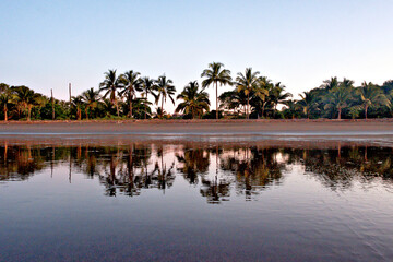 Beaches of the Panamanian Pacific. Ocean, sand, sun and palm trees