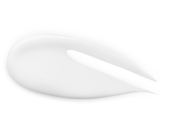 Smear of white cream on empty background