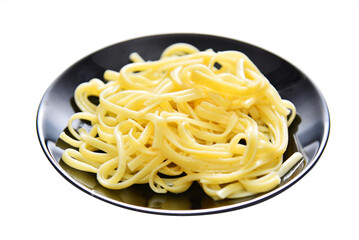 Delicious spaghetti, Pasta in a plate on a white background.
