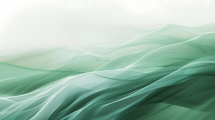 Green abstract wavy background