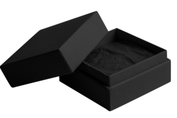 Empty black box on an empty background