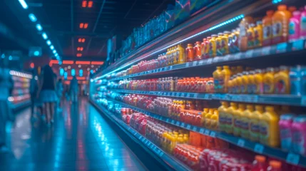Foto op Plexiglas Shopping isle - grocery store - supermarket - low angle shot  © Jeff