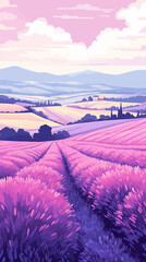 lavender field in region