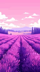 Gardinen lavender field in region © TheosArtTavern