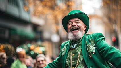 Saint Patrick's Day parade created with Generative AI technology