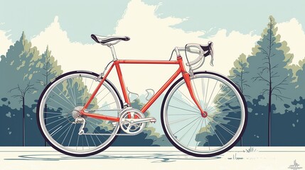 road bike illustration  