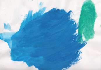 Abstract watercolor background with blue splash