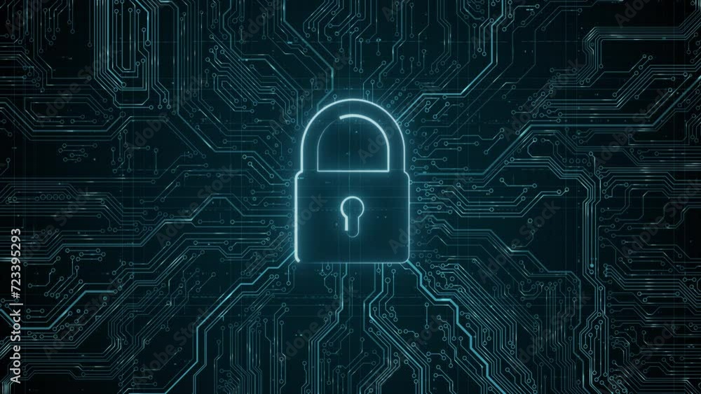 Aufkleber security hologram virtual hud pin with shield and lock. concept of finance data privacy and smartpho
