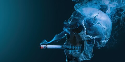 Smoking as a bad habit that can lead to severe and fatal diseases, lung cancer, tobacco, template, background.