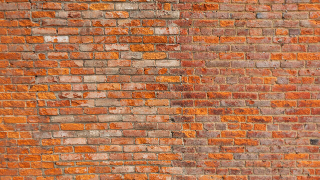 Red Brick and Mortar Wall
