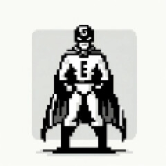 Pixel art vector illustration of a Super Hero © sch_ai