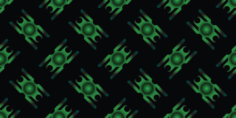 Seamless pattern of abstract spiders.Vector illustration.