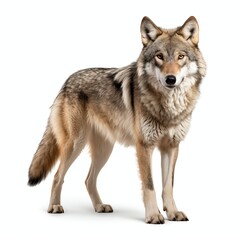 a wolf, studio light , isolated on white background, clipping path, full depth of field