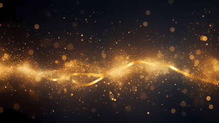 Naklejka premium Bokeh lights background banner. Colorful abstract background with glitter, holiday decoration background