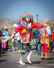 Fototapeta na wymiar Religious dance in cusco