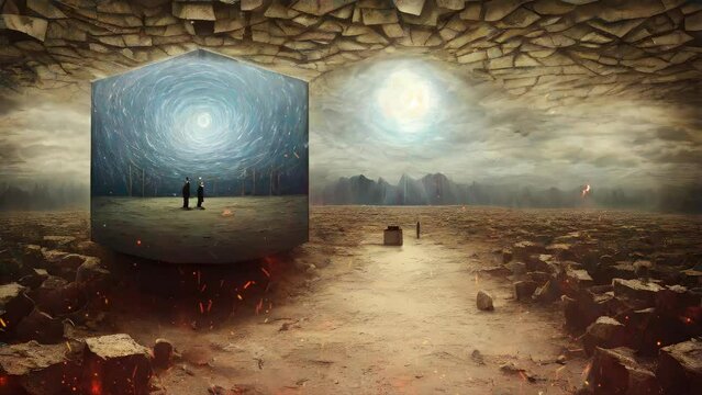 Healing therapy, etc. Mystical surrealism conceptual abstract fantasy art, state of mind, astrological horoscope, universe, cosmos. Suitable for content illustration like religion, meditation, science