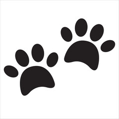 Paw icon vector for web and mobile app. paw print sign and symbol. dog or cat paw. Black colour isolated in white background eps10.