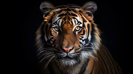 Portrait of a Tiger with a black background
 - obrazy, fototapety, plakaty