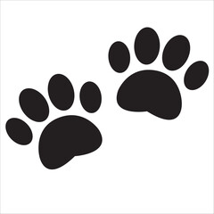 Paw icon vector for web and mobile app. paw print sign and symbol. dog or cat paw. Black colour isolated in white background eps10.