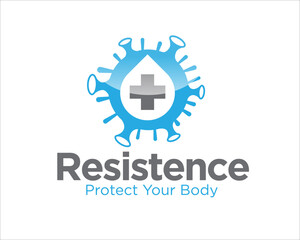 resistance medical protection from virus logo designs
