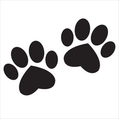 Paw icon vector for web and mobile app. paw print sign and symbol. dog or cat paw. Black colour isolated in white background eps10.