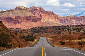 Capitol Reef Nation Park in winter