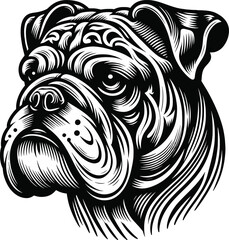 dog head, tattoo, line art, design, pattern, design, illustration