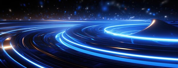 Wallpaper, abstract background, blue light flowing, in the style of double lines, futuristic design, multiple flash, precisionist lines