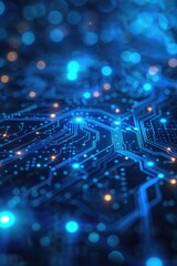 Wallpaper, abstract background, blue technology background concept, digital neon, screen format