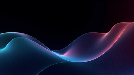 Futuristic technology background of digital glowing waves and network system