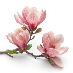 magnolia flower with white background