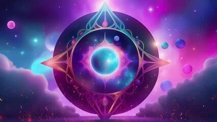 Universe, cosmos. Mystical surrealism conceptual abstract fantasy art, state of mind, astrological horoscope. Suitable for content illustration like religion, meditation, science, healing therapy, etc