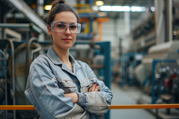 Woman worker in factory