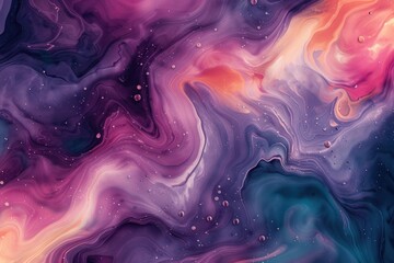 A vibrant mix of purple, pink, and orange swirls creates a dynamic and energizing abstract background