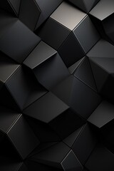 Wallpaper, abstract background, a black hexagonal pattern background, in the style of multi-layered geometry, hatecore
