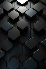 Wallpaper, abstract background, a black hexagonal pattern background, in the style of multi-layered geometry, hatecore
