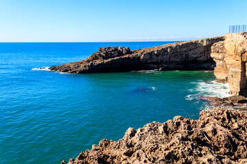 Boca do Inferno (Hell's Mouth) is a unique rock formation on the edge of the ocean in Cascais, Portugal