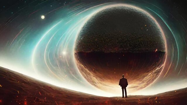 State of mind, astrological horoscope. Mystical surrealism conceptual abstract fantasy art, universe, cosmos. Suitable for content illustration like religion, meditation, science, healing therapy, etc