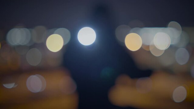 Scared Female Person in Black Clothes Run Away From Suspicious Character 