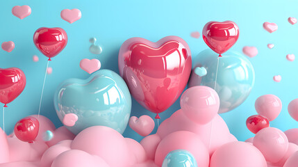 balloons in the shape of heart