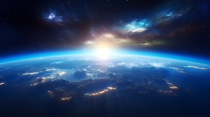 Obraz premium Admire our beautiful Earth from the vastness of space