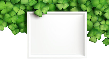 Saint Patrick's Day background with room for text isolated on a transparent background created with Generative AI technology